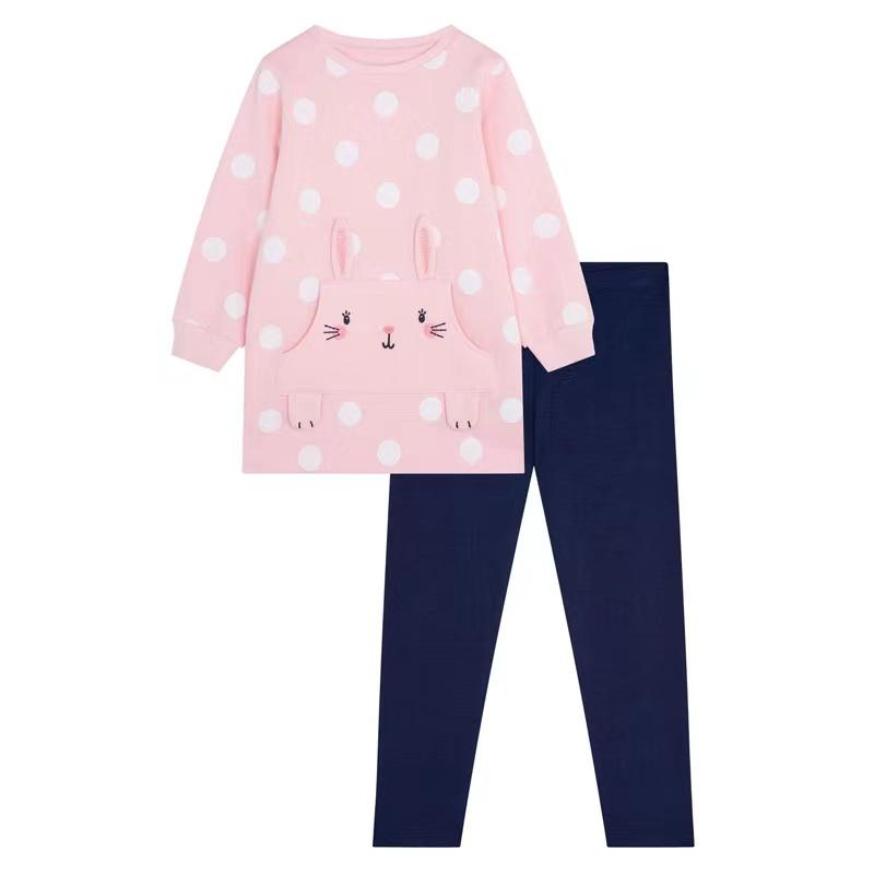 Pocket Rabbit Dots Long Sleeve Set - MomyMall 2-3 Years