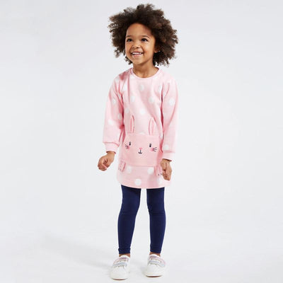 Pocket Rabbit Dots Long Sleeve Set - MomyMall