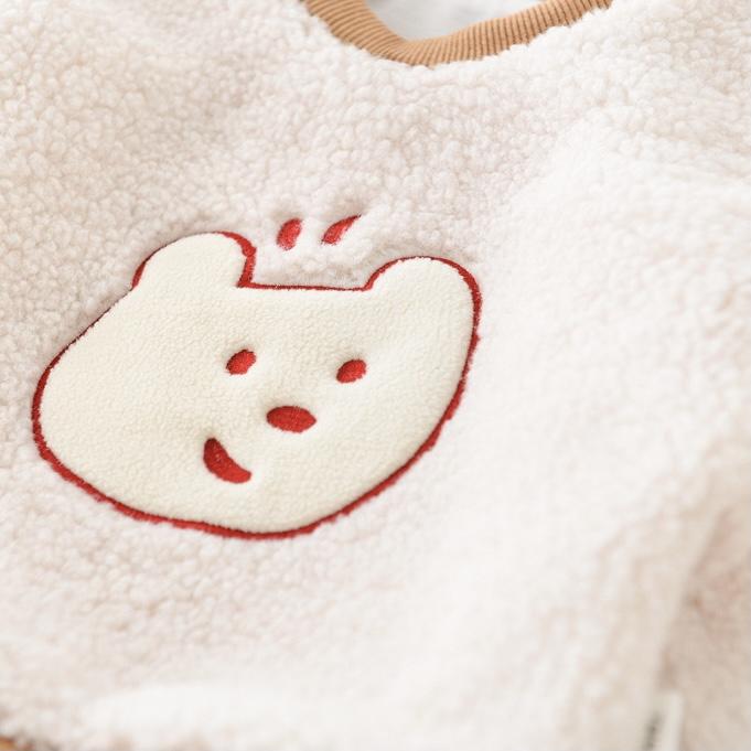 Polar Bear Patch Plush Top - MomyMall