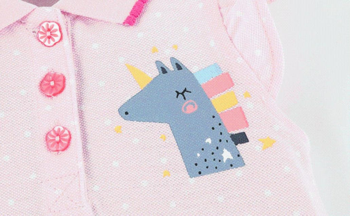 Tiny Dots Unicorn Polo Dress - MomyMall