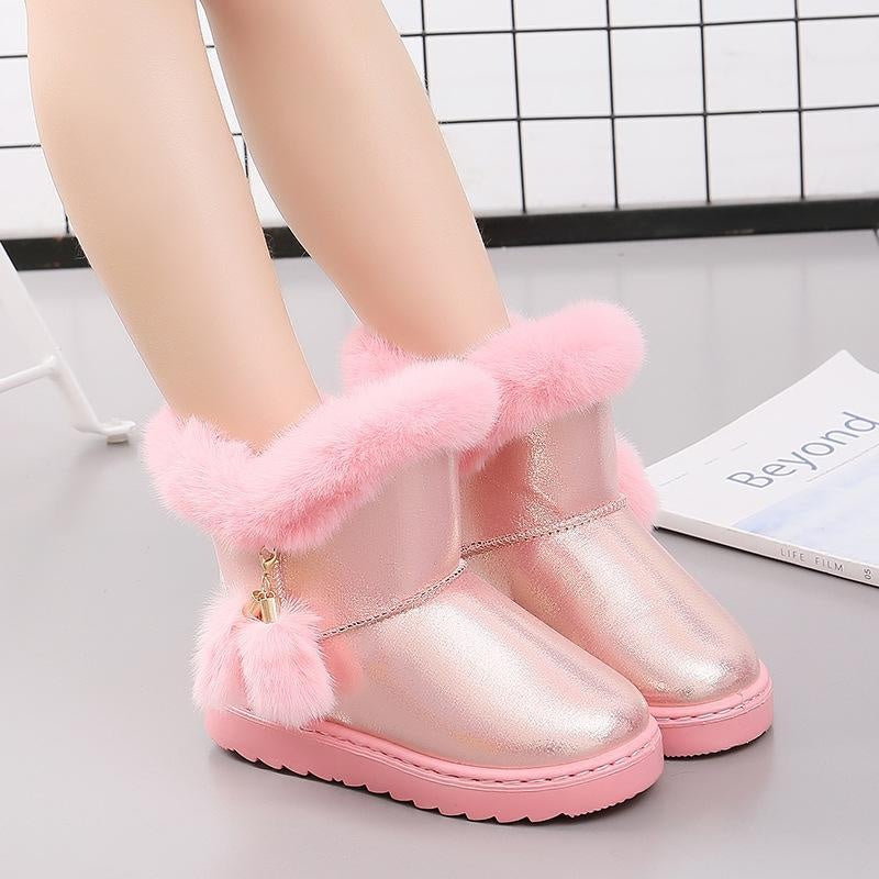 Pom Pom Plush Winter Boots