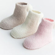 Pompom Plush Winter Baby Socks [Set of 3] - MomyMall Pink Set / 0-6 Months