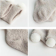 Pompom Plush Winter Baby Socks [Set of 3] - MomyMall