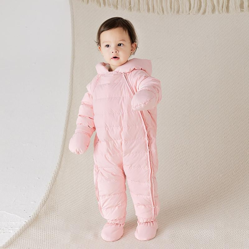 Pompom Baby Romper Down Coat - MomyMall