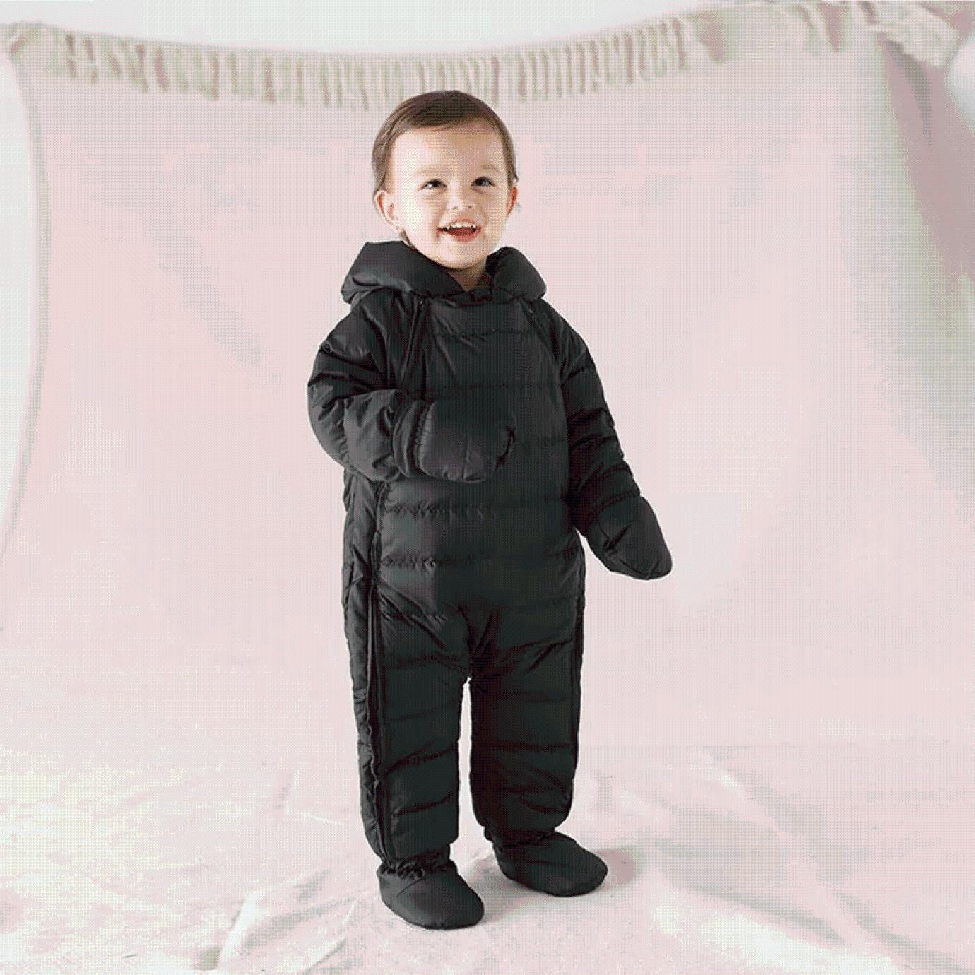 Pompom Baby Romper Down Coat - MomyMall