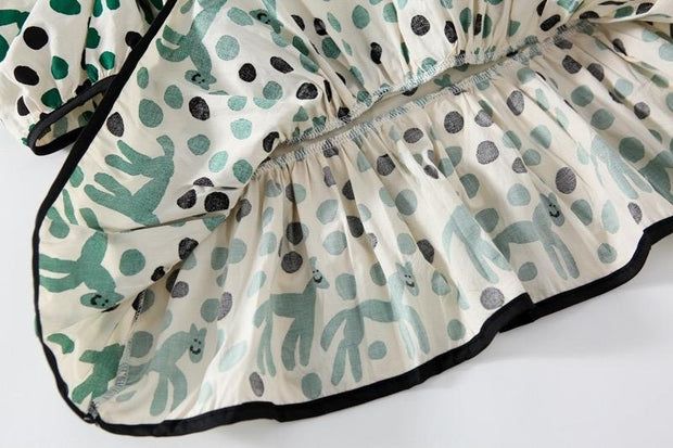 Spring Wonderland Ruffle Cotton Dress - MomyMall