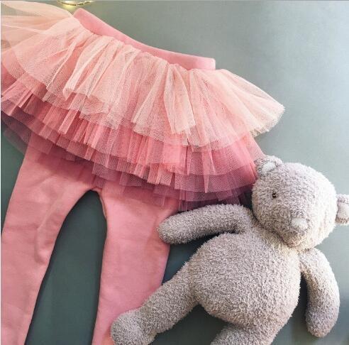 Gradient Tutu Plush Skirt Leggings