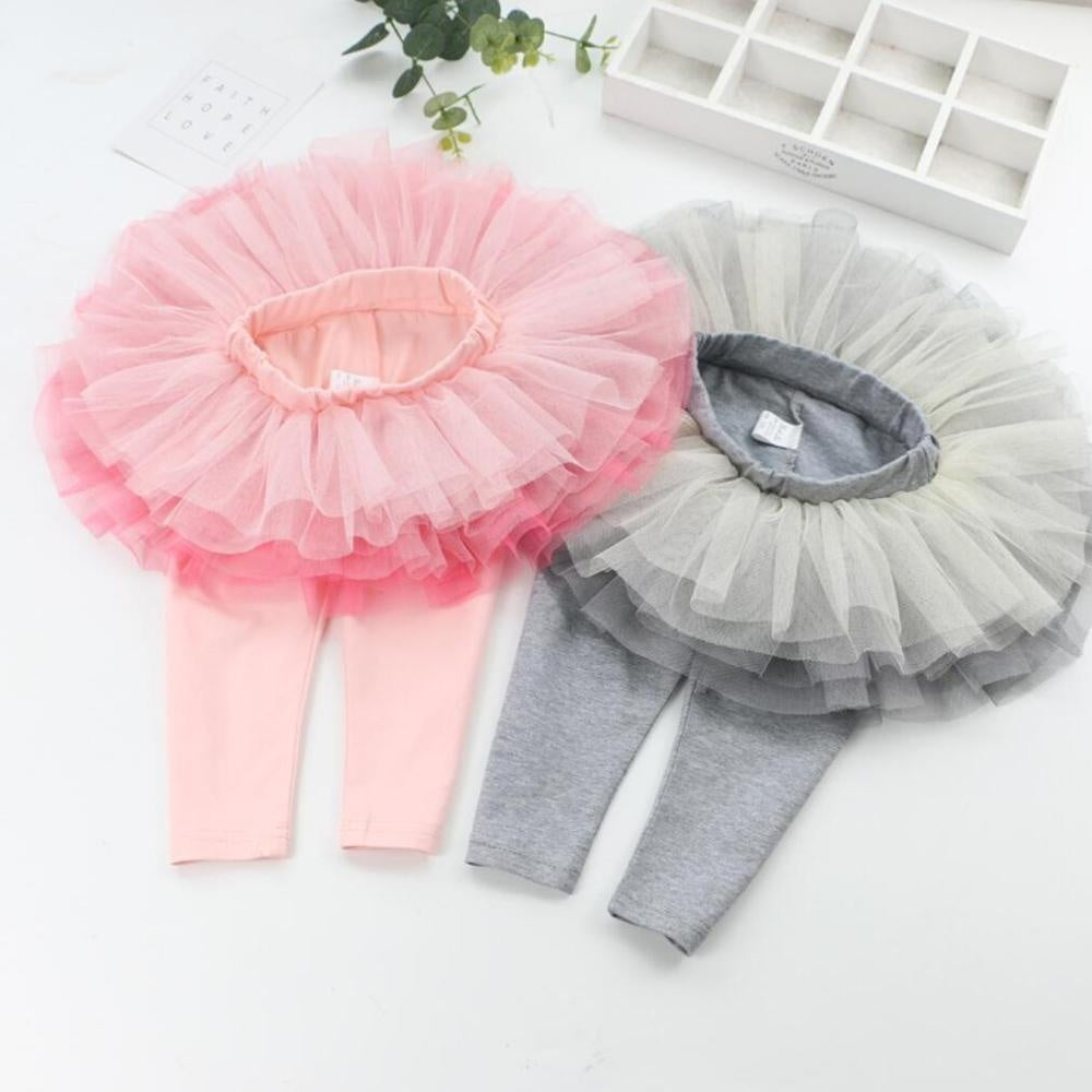 Gradient Tutu Plush Skirt Leggings