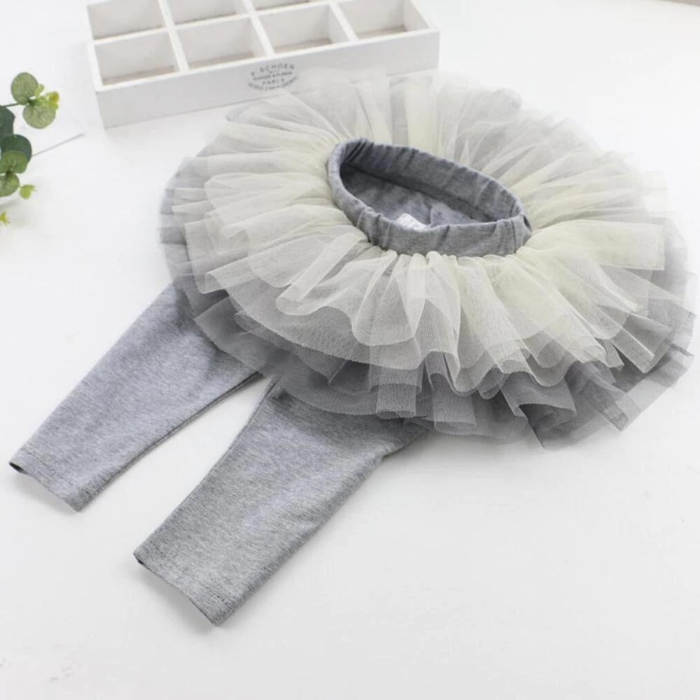 Gradient Tutu Plush Skirt Leggings