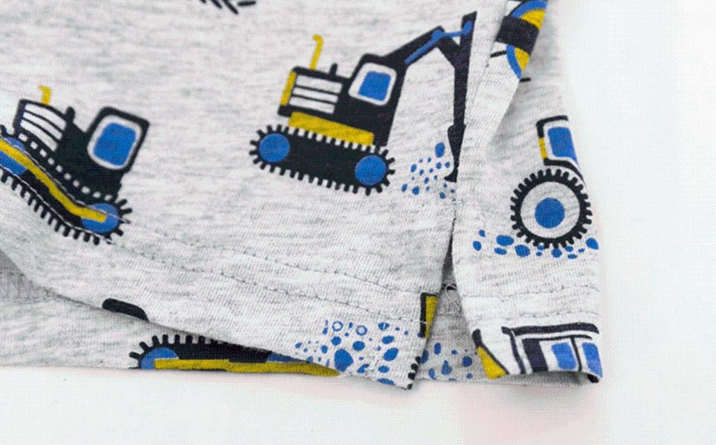 Printed Excavator Polo Shirt - MomyMall