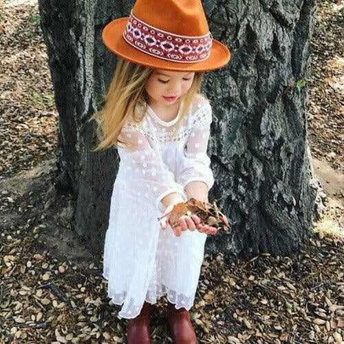 Baby Girl Princess Tulle Long Sleeve Dress Party Formal Dresses - MomyMall White / 12M