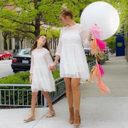 Baby Girl Princess Tulle Long Sleeve Dress Party Formal Dresses - MomyMall