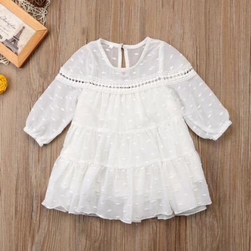 Baby Girl Princess Tulle Long Sleeve Dress Party Formal Dresses - MomyMall