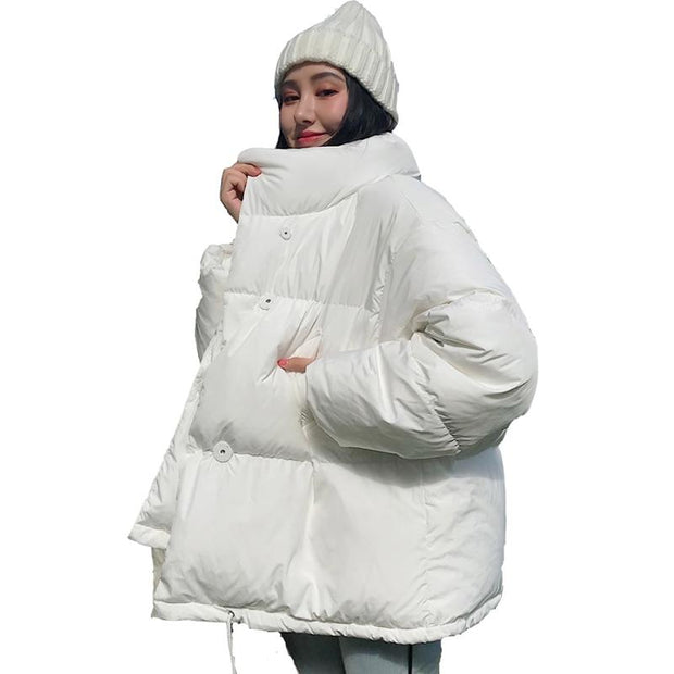 Oversized Coat Puffer Coat with Pockets
