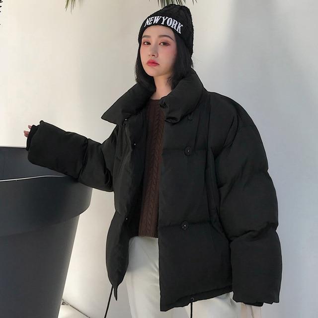 Oversized Coat Puffer Coat with Pockets