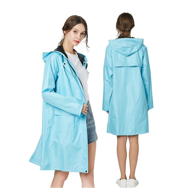 Hooded Long Waterproof A-Line Raincoat