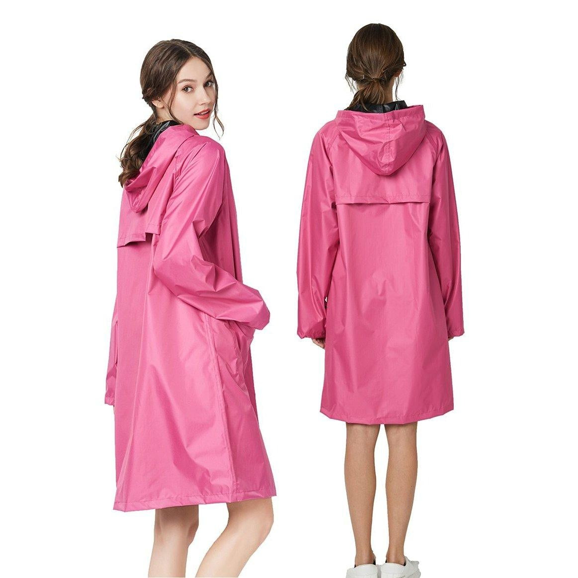 Hooded Long Waterproof A-Line Raincoat