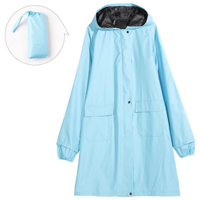 Hooded Long Waterproof A-Line Raincoat