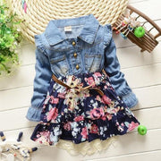 Baby Girl Denim Party Pageant Casual Dress - MomyMall