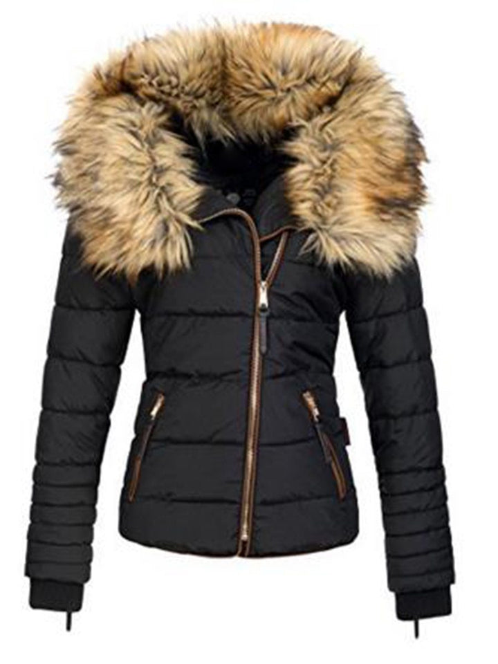 Puffer Jacket With Faux Fur Hood