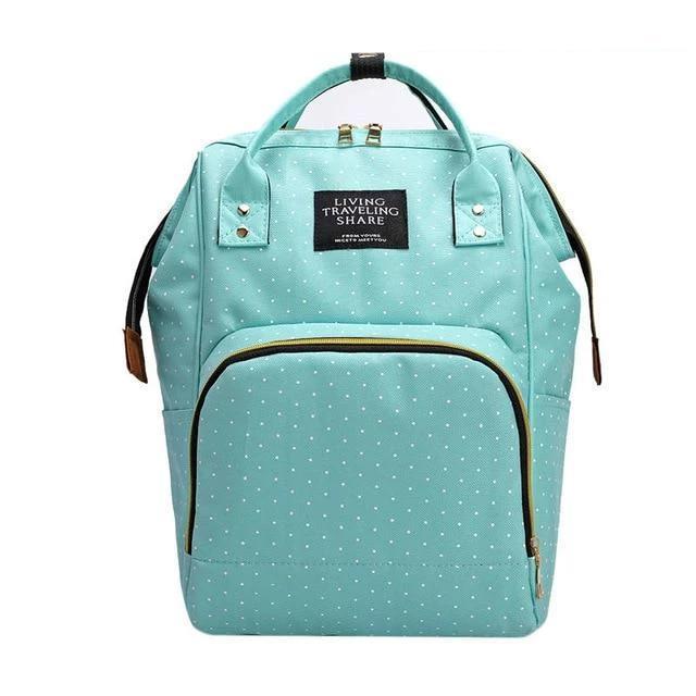 Diaper Backpack - MomyMall Dot Light Blue