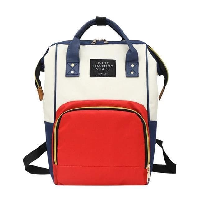 Diaper Backpack - MomyMall Red & Cream