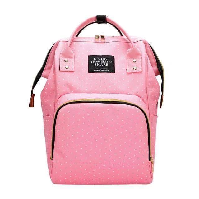 Diaper Backpack - MomyMall Dot Light Pink