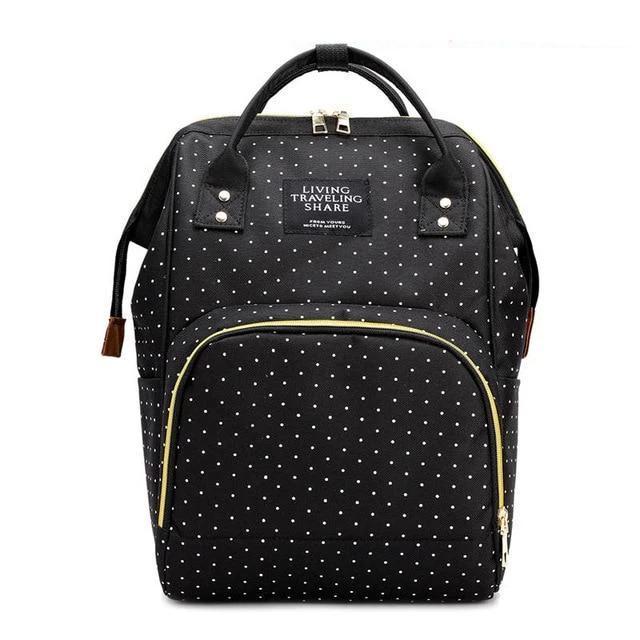 Diaper Backpack - MomyMall Dot Black