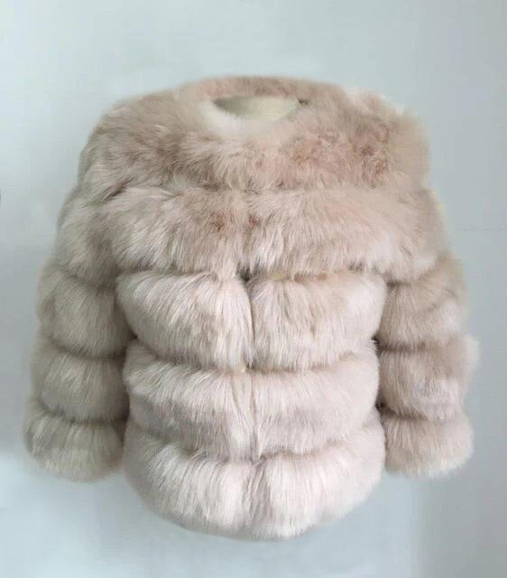 Faux Fur Coat - 5 Ring Bubble Style