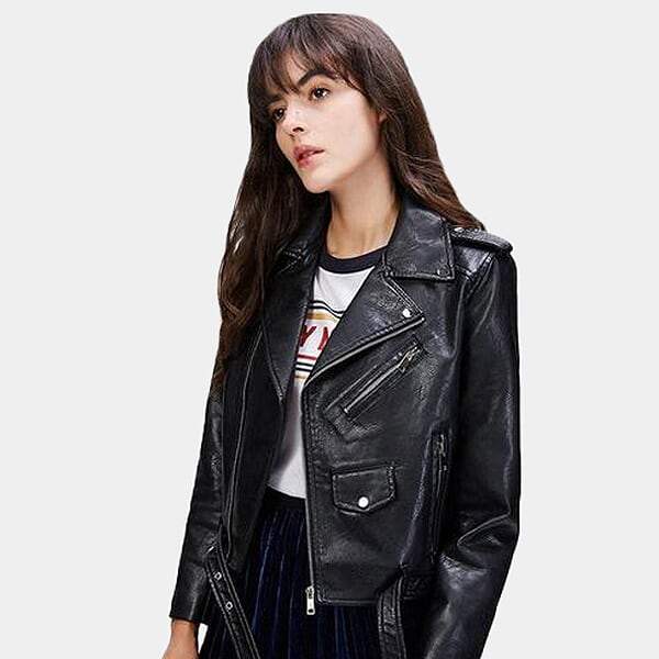 Faux Leather Biker Jacket