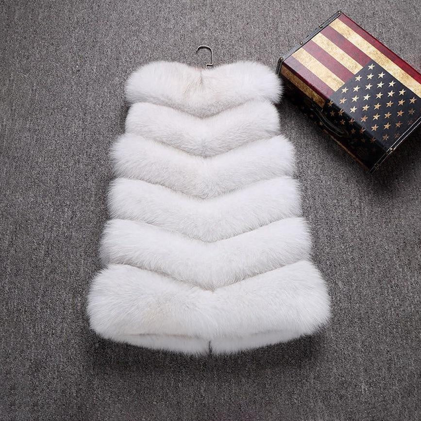 Faux Fur Bubble Sleeveless Vest