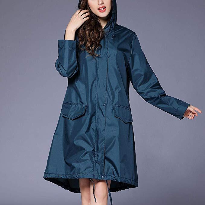 Waterproof Lightweight Rain Coat With Hood