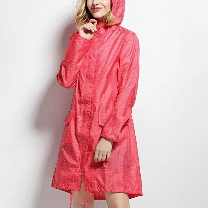 Waterproof Lightweight Rain Coat With Hood