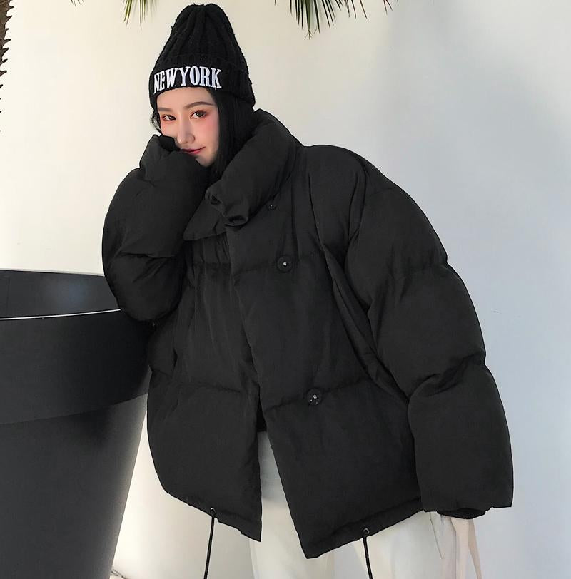 Oversized Coat Puffer Coat with Pockets