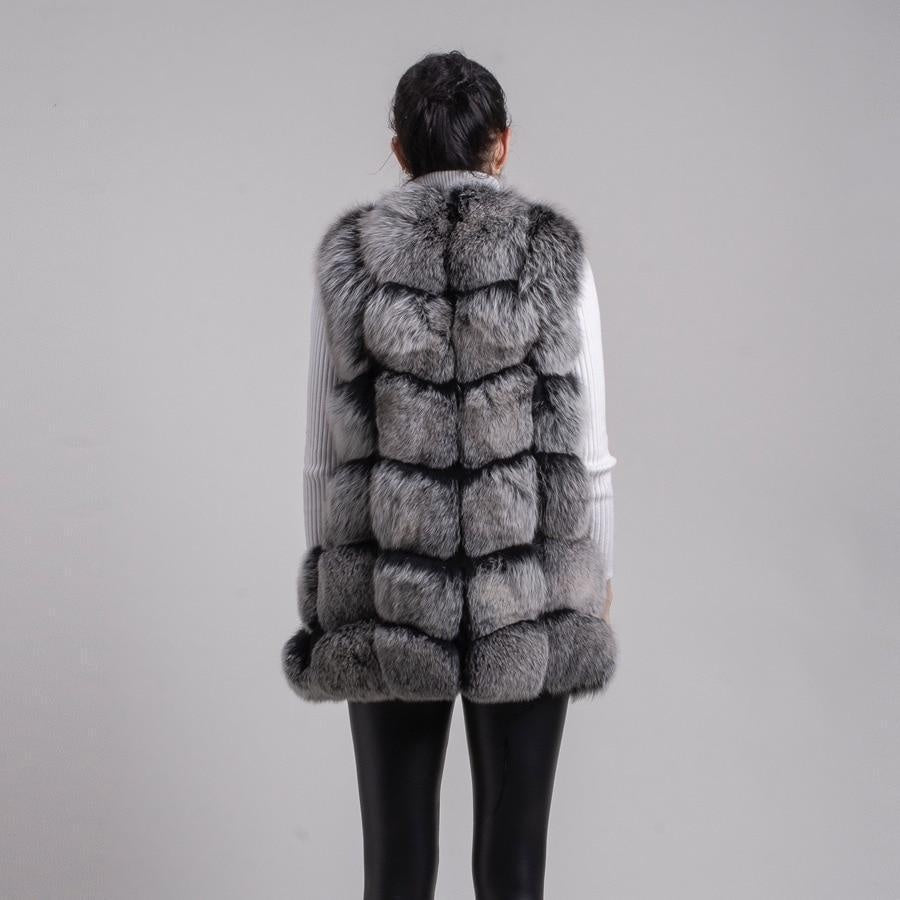 Plus Size Faux Fur Bubble Gilet - Sleeveless Luxury Long Gilet