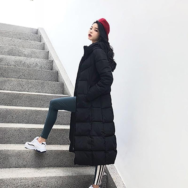 Hooded Winter Long Puffer Coat