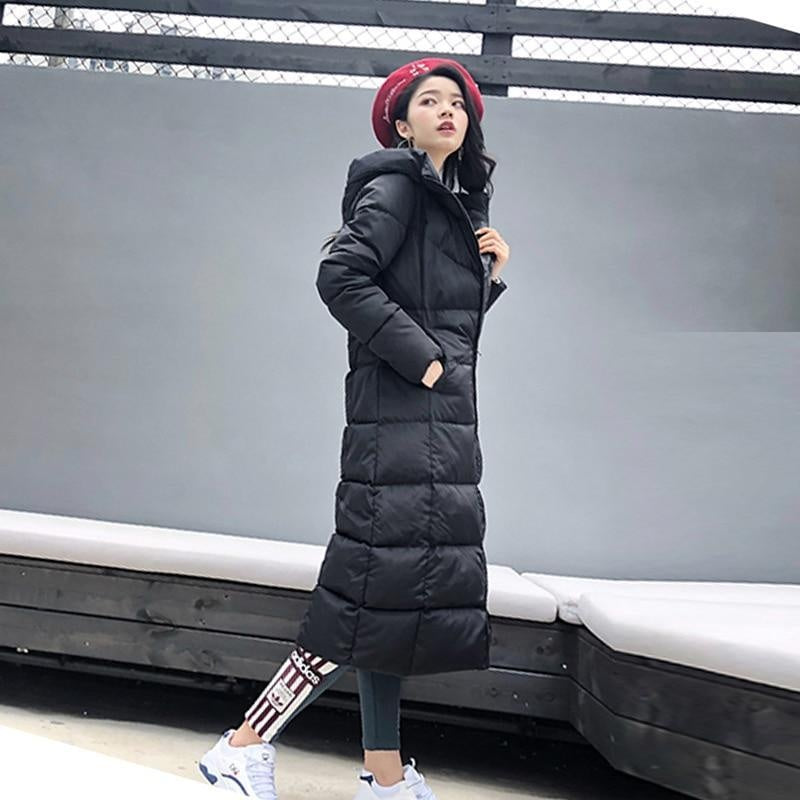 Hooded Winter Long Puffer Coat