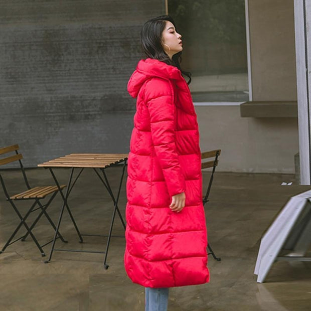 Hooded Winter Long Puffer Coat