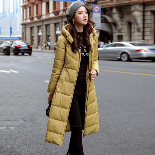 Hooded Winter Long Puffer Coat