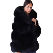 Oversized Faux Fur Coat With Hood