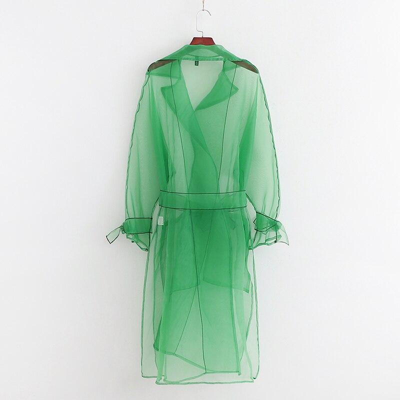 Transparenter, durchsichtiger Trenchcoat