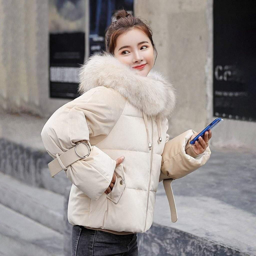 Velvet Coat - Winter Faux Fur Hooded Coat