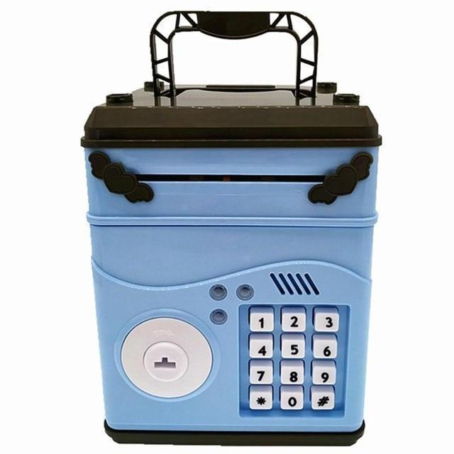 Kids Automatic Electronic ATM Piggy Bank - MomyMall Blue & Black