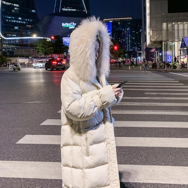 Oversized Ankle Length Winter Coat With Faux Fur Hood