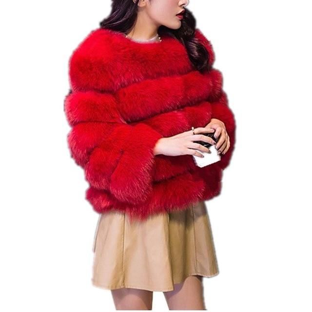 Faux Fur Coat - Panelled Luxe Bubble