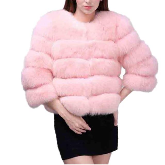 Faux Fur Coat - Panelled Luxe Bubble