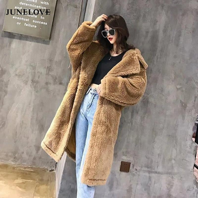 Winter Faux Fur Warm Long Coat