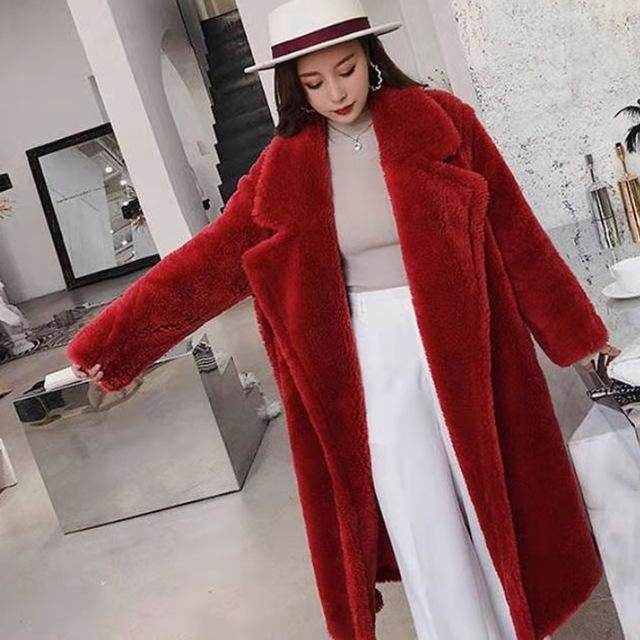 Winter Faux Fur Warm Long Coat