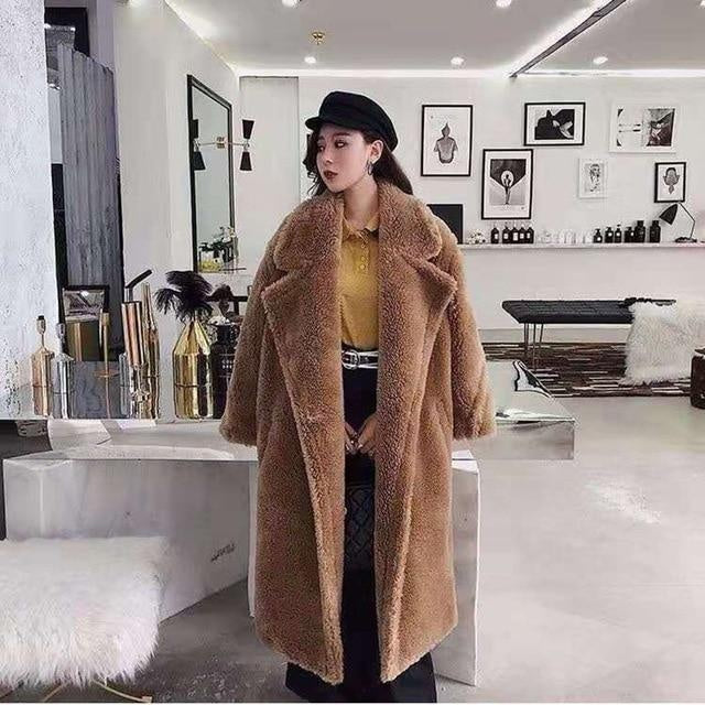 Winter Faux Fur Warm Long Coat