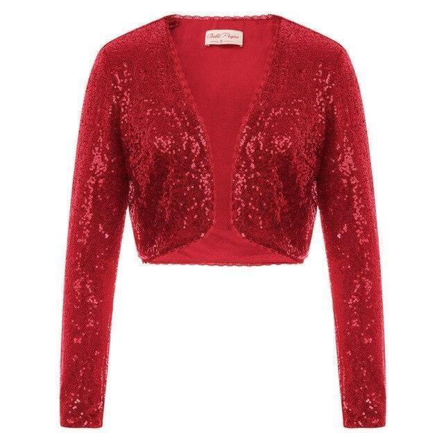 Sequin Shrug - Veste courte ouverte sur le devant